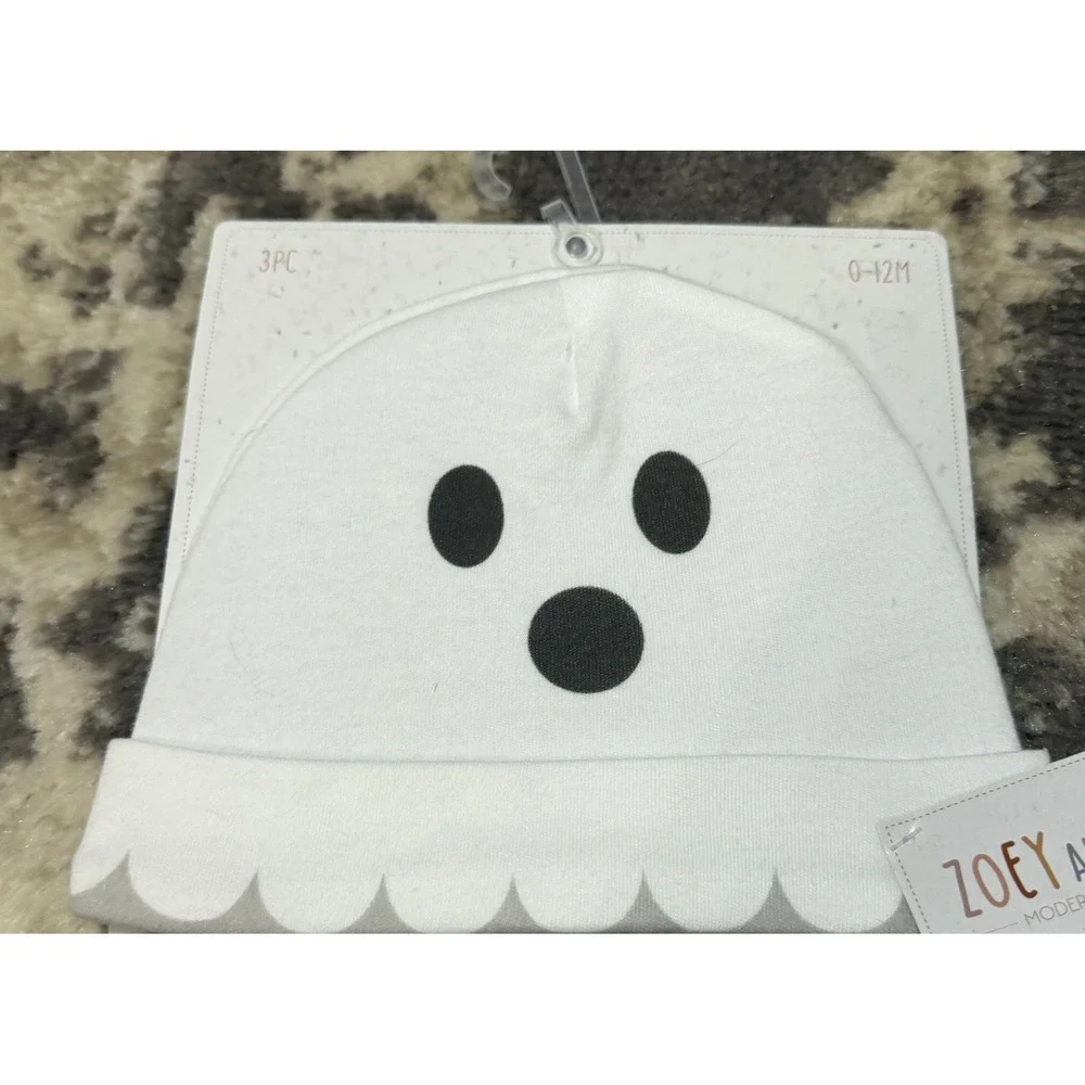 Zoey & Miles Unisex Baby Ghost Theme Halloween Set (NWT) 0-12 Months )